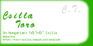 csilla toro business card